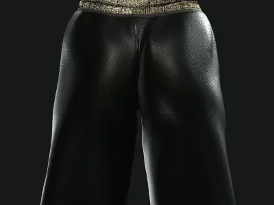 Boxing Shorts - Black Low-poly 3D model