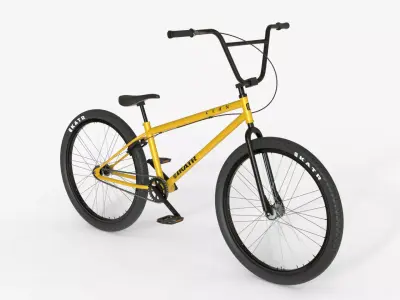 BMX Freestyle Bike  Clan Series Yellow 3D model purchase