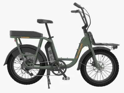 Radrunner electric bike with basket 3D model