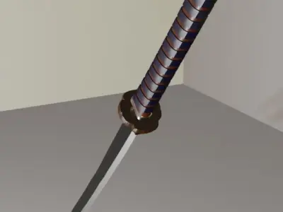 Samurai Sword Katana - Tachi Low-poly 3D model