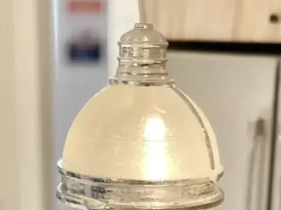 12th Scale Industrial Pendant Light and Base for dollhouse 3D print model