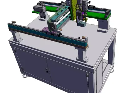 Large flat engraving machine 3D model