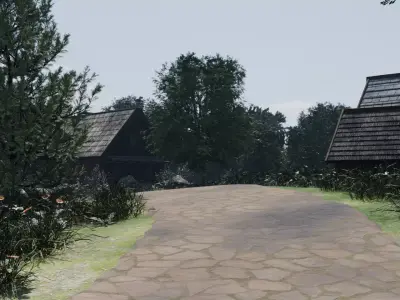Village Landscape 3D model purchase