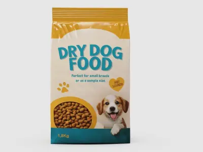 Dry Dog Food Low-poly 3D model purchase