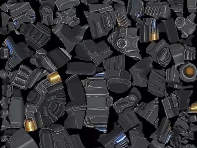 Futuristic Pistol 3D model purchase