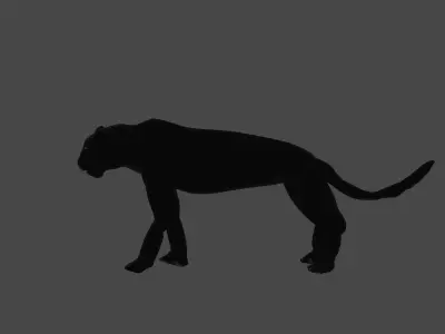 Low Poly Panther   Game-Ready 3D Model Low-poly 3D model