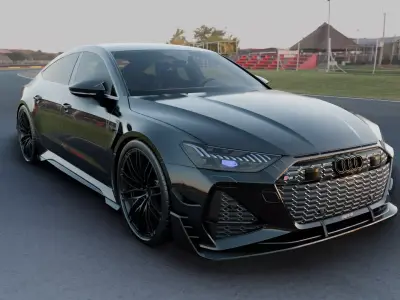 2025 Audi RS7R ABT 3D Model Low-poly 3D model
