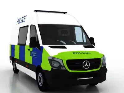 Mercedes Benz Sprinter L2H2 2015 England Police Crew Van UK 3D model