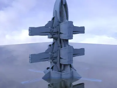  Sci-fi Tower design 7 3D model