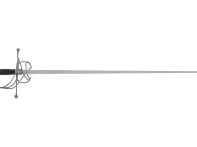 Rapier sword Low-poly 3D model