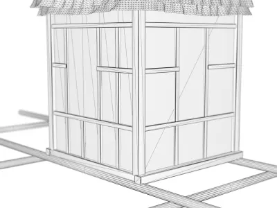 Korean Palanquin Yongjeong - Joseon Tongsinsa 3D model