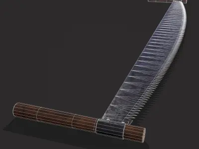 Two Man Logging Saw Low-poly 3D model