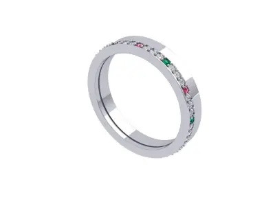 Solitaire Engagement Ring 3D print model 51