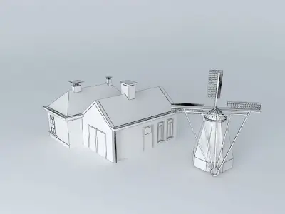 corner langestraat old mill Free 3D model