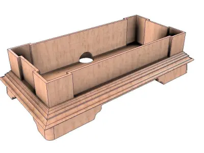 Mantel Clock - Hide away drawer - D2  3D print model