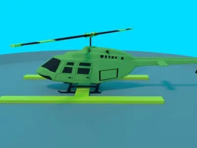 Low Poly Helicopter Low-poly 3D model purchase