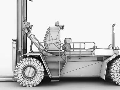 Forklift Heavy Load 3D model