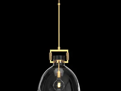 Machinist Glass Cloche Pendant 3D model