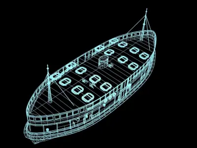 Ferri Ship Low-poly 3D model
