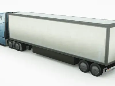 Freightliner eCascadia 2020 Low-poly 3D model