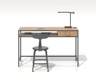Work Desk Industrial Small 3D model