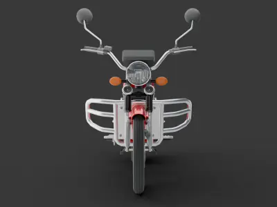 Electric Motorbike Low-poly 3D model