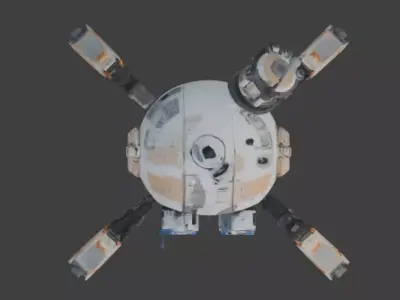 Sci-Fi Maintenance Drone 3D Model Low-poly 3D model