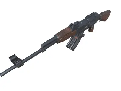 23-Assault-Rifle-AK-47-gun model 3d game ready model Low-poly 3D model