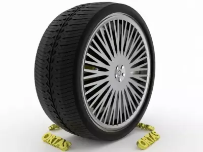 ORTAS CAR WHEEL RIM 88 GAME READY WHEEL RIM TIRE 3D model