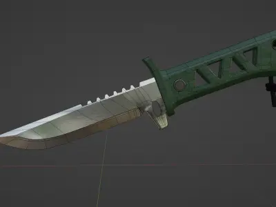 Xeonhunter knife with handle 3D model