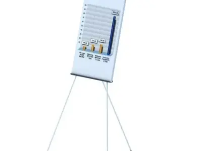 Easel With A Graph 3D model