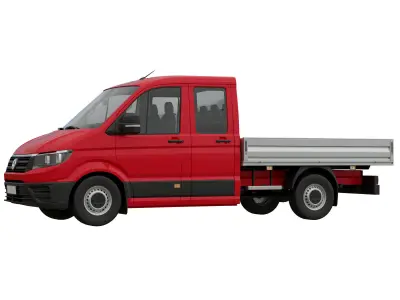 VW Crafter 2 Flatbed Truck 3D model by CommercialVehicles