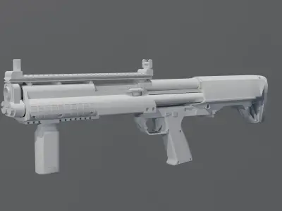 Kel-Tec KSG Game-Ready 3D model Low-poly 3D model