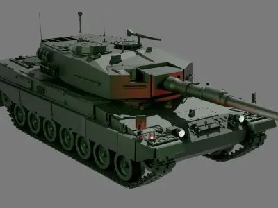LEOPARD 2 TANK KAMFPFANZER 1970s version prototype 3D model