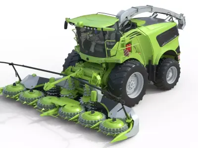 Self Propelled Forage Harvesters  Low-poly 3D model