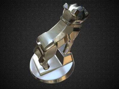 bulldog hood ornament  3D model