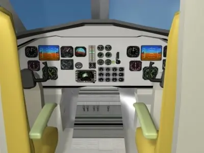 SAAB 2000 Unmarked 1 3D model