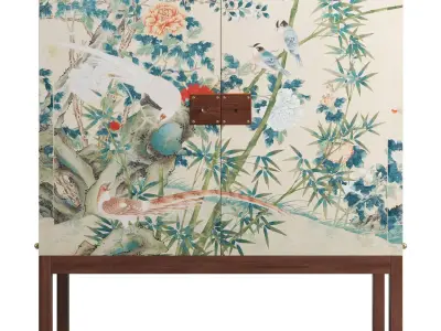 Josef Frank mahogany cabinet Svenskt Tenn 3D model