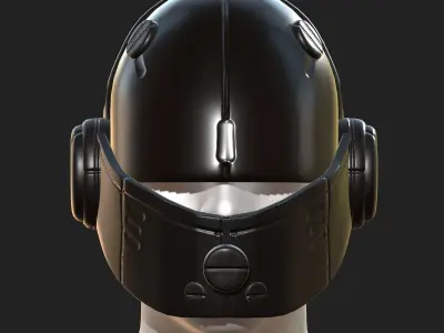 Helmet scifi military combat 3d  Low-poly 3D model