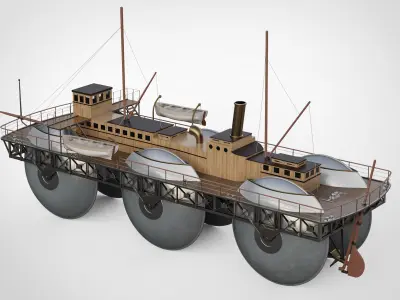 Roller Ship - Ernest Bazin 3D model
