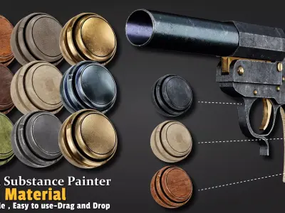 20 Gun Smart Materials in Substance Painter Texture