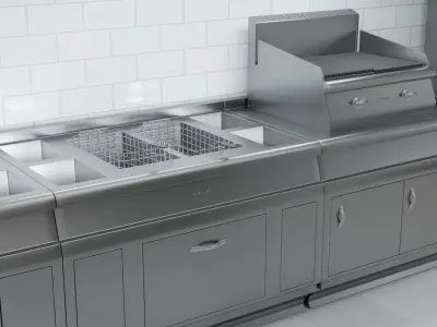 Industrial Kitchen 3D model buy