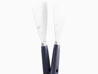 Industrial Spatula Set Low-poly 3D model