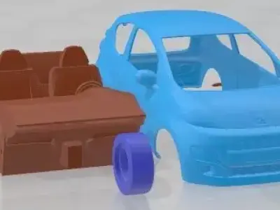 Peugeot 107 2013 Printable Car  3D print model