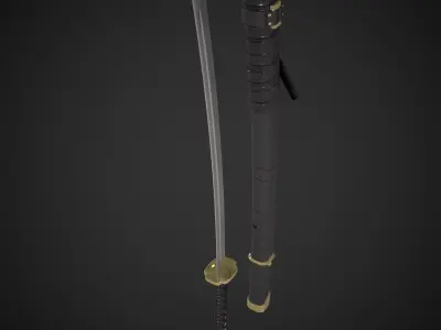 Scorpion Katana  Mortal Kombat Low-poly 3D model