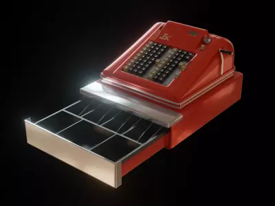 retro cashier 3D model