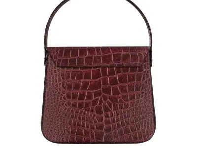 Burgundy Square Bag 3D model