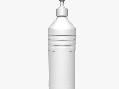 White Plastic Spray Bottle 3D model