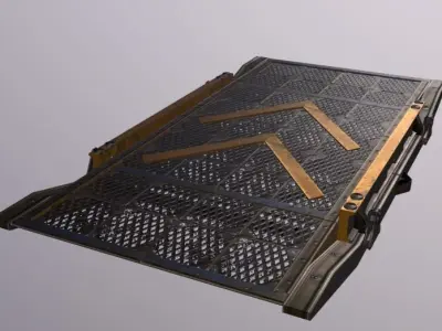 Crane Ramp Low-poly 3D model