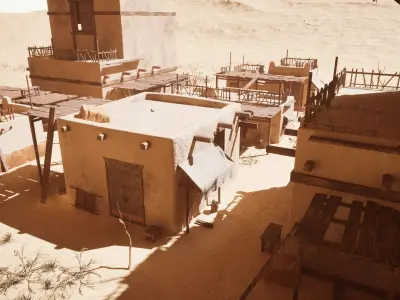 Desert Village Ruins 3D model